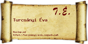 Turcsányi Éva névjegykártya